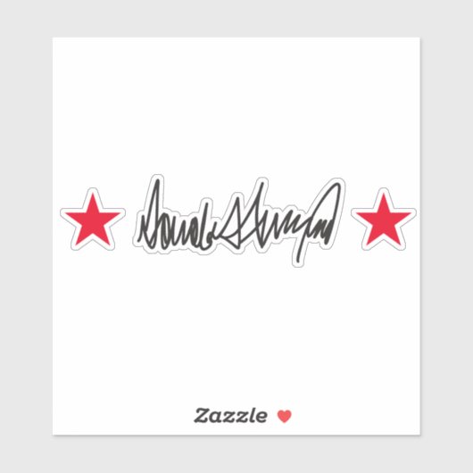 Handtekening van Trump Sticker (Vel)