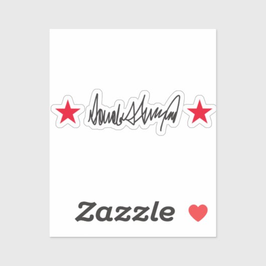 Handtekening van Trump Sticker (Vel)