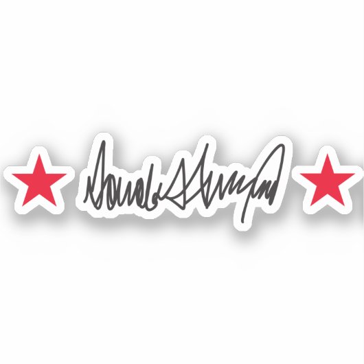 Handtekening van Trump Sticker (Voorkant)
