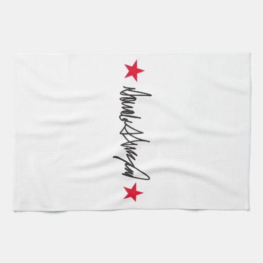 Handtekening van Trump Theedoek (Horizontaal)