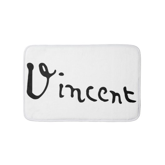 Handtekening van Vincent Van Gogh Badmat (Voorkant)