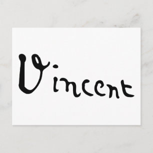 Handtekening van Vincent Van Gogh Briefkaart