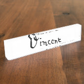 Handtekening van Vincent Van Gogh Naambordje (Zijkant)