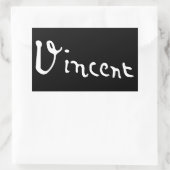 Handtekening van Vincent Van Gogh Rechthoekige Sticker (Tas)
