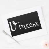 Handtekening van Vincent Van Gogh Rechthoekige Sticker (Envelop)