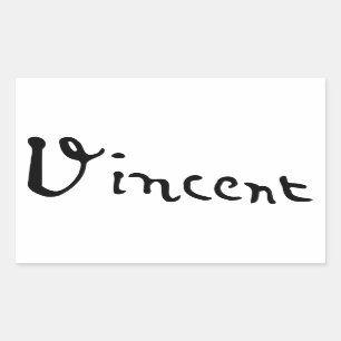 Handtekening van Vincent Van Gogh Rechthoekige Sticker