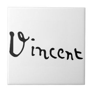 Handtekening van Vincent Van Gogh Tegeltje