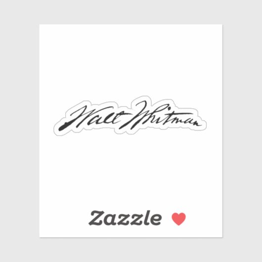 Handtekening van Walt Whitman Sticker (Vel)