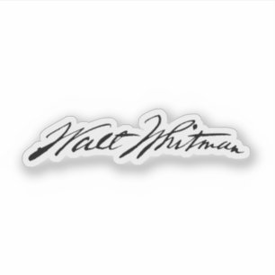 Handtekening van Walt Whitman Sticker