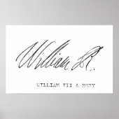 Handtekening van William III of England Poster (Voorkant)