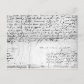Handtekening van William Shakespeare, 1616 Briefkaart (Voorkant)