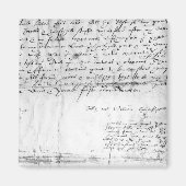 Handtekening van William Shakespeare, 1616 Magneet (Voorkant)