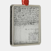 Handtekening van William Shakespeare, 1616 Metalen Ornament (Rechts)