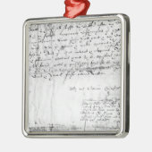 Handtekening van William Shakespeare, 1616 Metalen Ornament (Links)