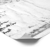 Handtekening van William Shakespeare, 1616 Poster (Hoek)