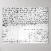 Handtekening van William Shakespeare, 1616 Poster (Voorkant)