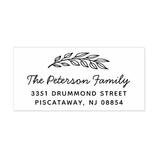 Handtekening Verlaat Familienaam Naam Retouradres Rubberstempel (Afrduk)