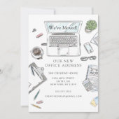 Handtekening Verplaatsingsaankondiging Kantoor Aankondiging (Voorkant)