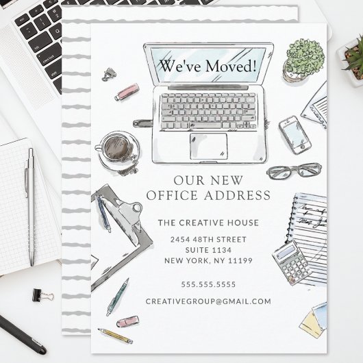 Handtekening Verplaatsingsaankondiging Kantoor Aankondiging