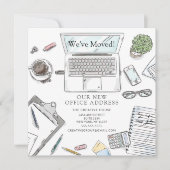 Handtekening Verplaatsingsaankondiging Kantoor Aankondiging (Voorkant)