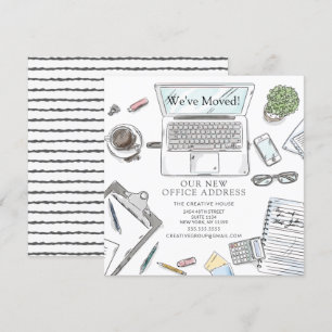 Handtekening Verplaatsingsaankondiging Kantoor Aankondiging