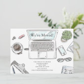 Handtekening Verplaatsingsaankondiging Kantoor Aankondiging (Staand voorkant)