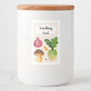 Handtekening verse groenten IV Etiket op het etike