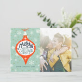 Handtekening versiering | LGBT Holiday Foto Feestdagenkaart (Staand voorkant)