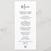 Handtekening Vertekend menu Hartmenu Kaart (Voorkant)