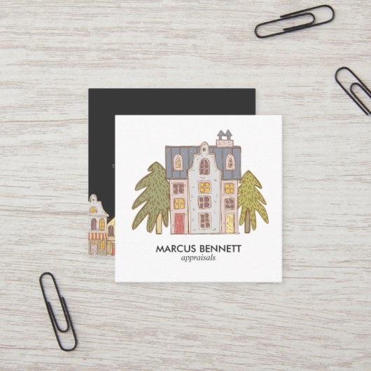 Handtekening Visitekaartje taxateurs onroerend goe (Voorkant / Achterkant in situ)