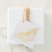 Handtekening vlinder bedankjes labels (Met doos)
