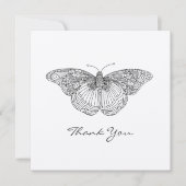 Handtekening vlinder Hartelijk dank Bedankkaart (Voorkant)