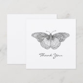 Handtekening vlinder Hartelijk dank Bedankkaart (Voorkant / Achterkant)