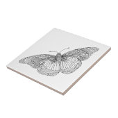 Handtekening vlinder tegeltje (Zijkant)