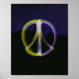 Handtekening voor de vrede in het Night Sky-geberg Poster
