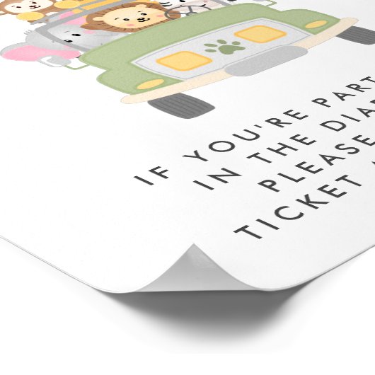 Handtekening voor veilig Baby shower in de afvoerd Poster (Hoek)