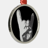 Handtekening voor zware metalen metalen ornament (Rechts)