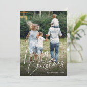 handtekening | Vrolijke Kerstmis verticale foto Feestdagenkaart (Staand voorkant)