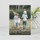 handtekening | Vrolijke Kerstmis verticale foto Feestdagenkaart (Staand voorkant)