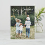 handtekening | Vrolijke Kerstmis verticale foto Feestdagenkaart (Staand voorkant)