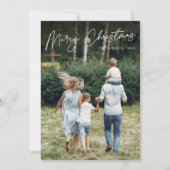 handtekening | Vrolijke Kerstmis verticale foto Feestdagenkaart (Voorkant)