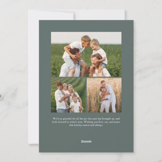 handtekening | Vrolijke Kerstmis verticale foto Feestdagenkaart (Achterkant)