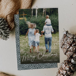 handtekening | Vrolijke Kerstmis verticale foto Feestdagenkaart