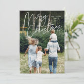 handtekening | Vrolijke Kerstmis verticale foto Feestdagenkaart (Staand voorkant)
