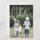 handtekening | Vrolijke Kerstmis verticale foto Feestdagenkaart (Voorkant)