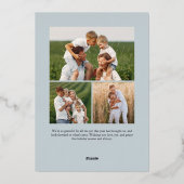 handtekening | Vrolijke Kerstmis verticale foto Folie Feestdagenkaart (Achterkant)