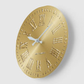 Handtekening Wall Clock Gold Grote Klok (Hoek)