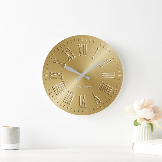 Handtekening Wall Clock Gold Grote Klok (Huis)