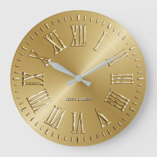 Handtekening Wall Clock Gold Grote Klok
