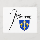 Handtekening/wapen van Jeanne d'Arc Briefkaart (Voorkant)